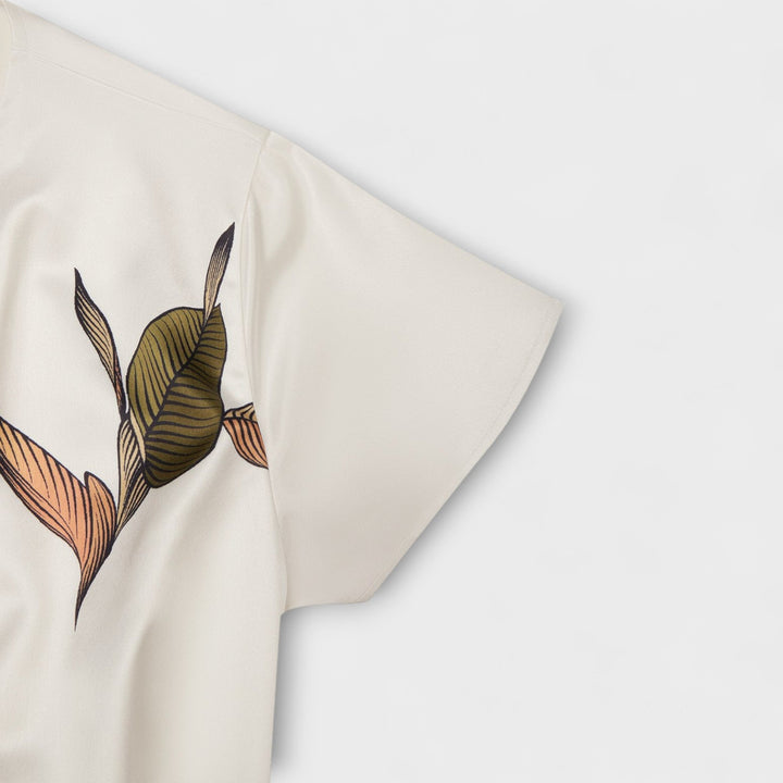 Panna | Átlapolós midi ruha levélmintával