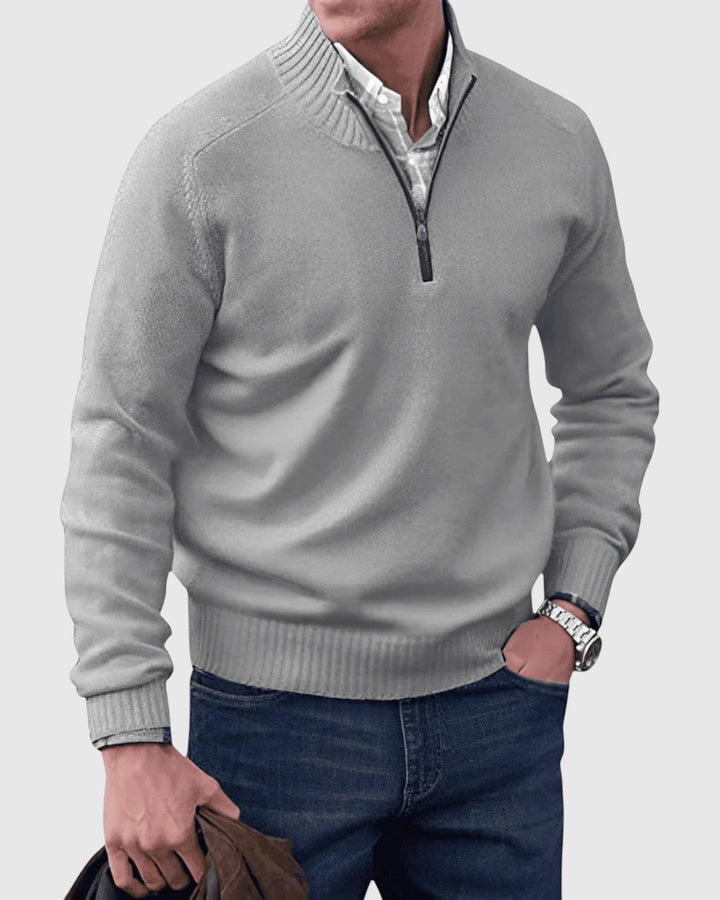 Pál | Cipzáros, puha, modern férfi kardigán