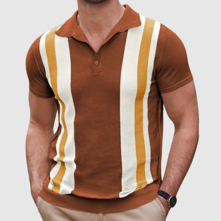 Dávid | Retro pólóing karcsúsító csíkokkal