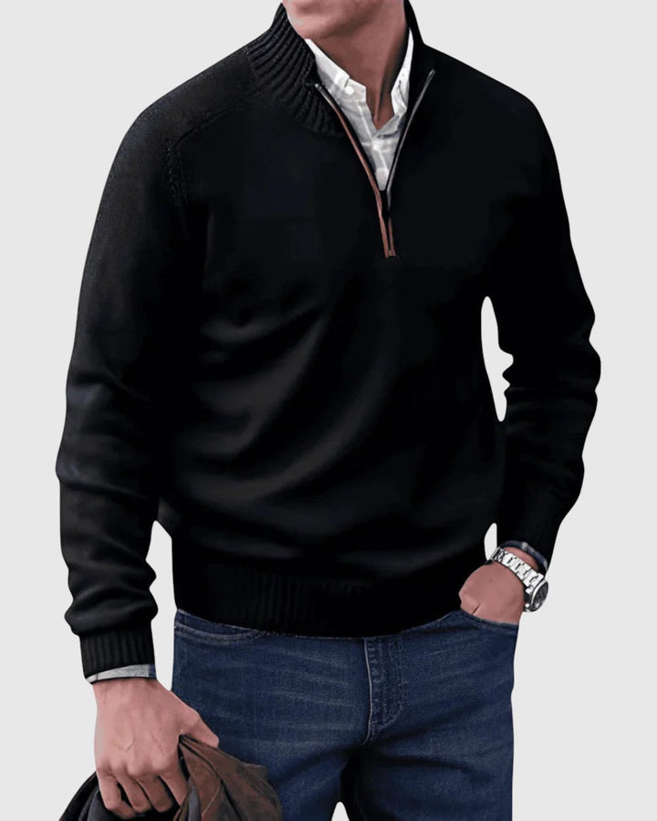 Pál | Cipzáros, puha, modern férfi kardigán