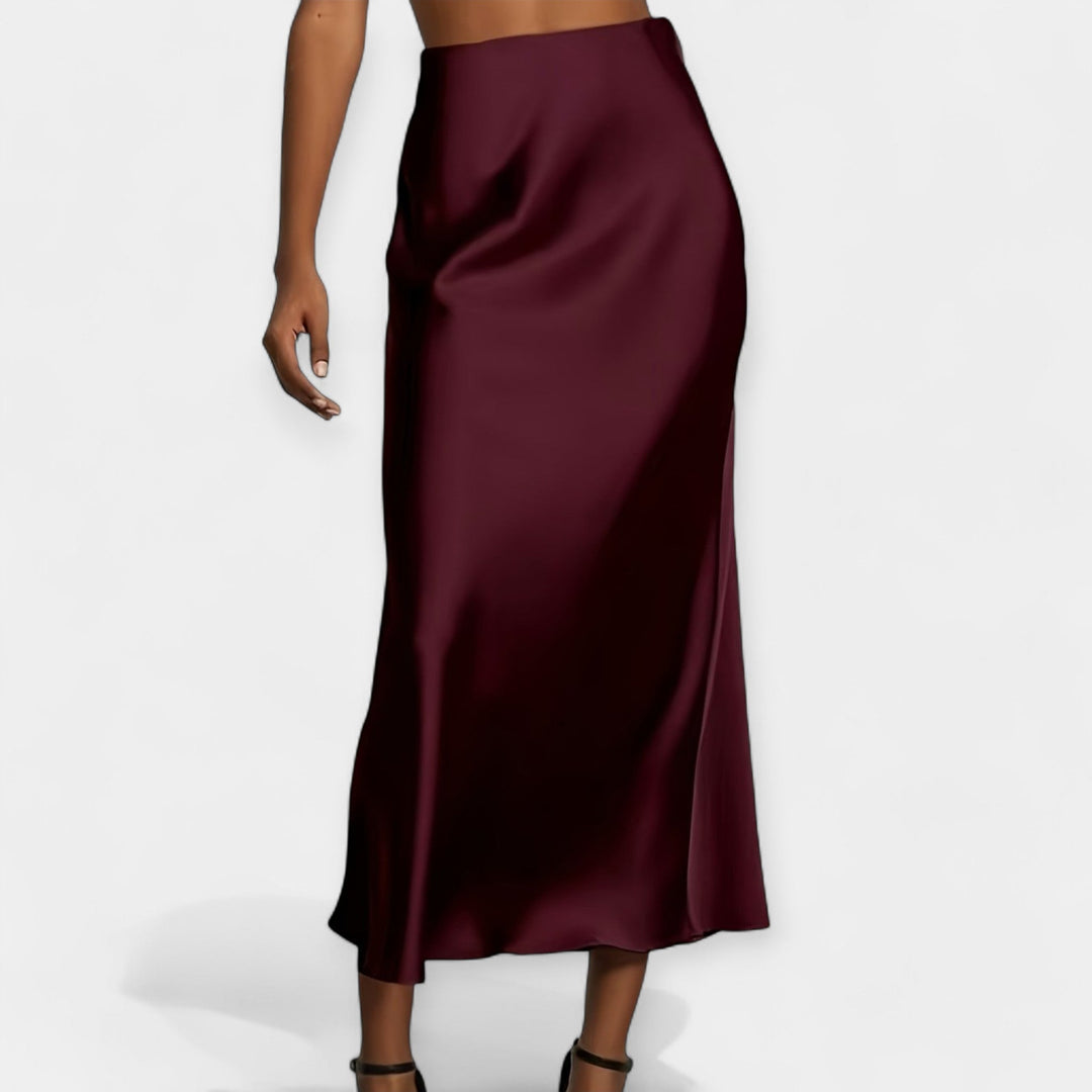 Kata | Elegáns szatén szoknya mindenhol