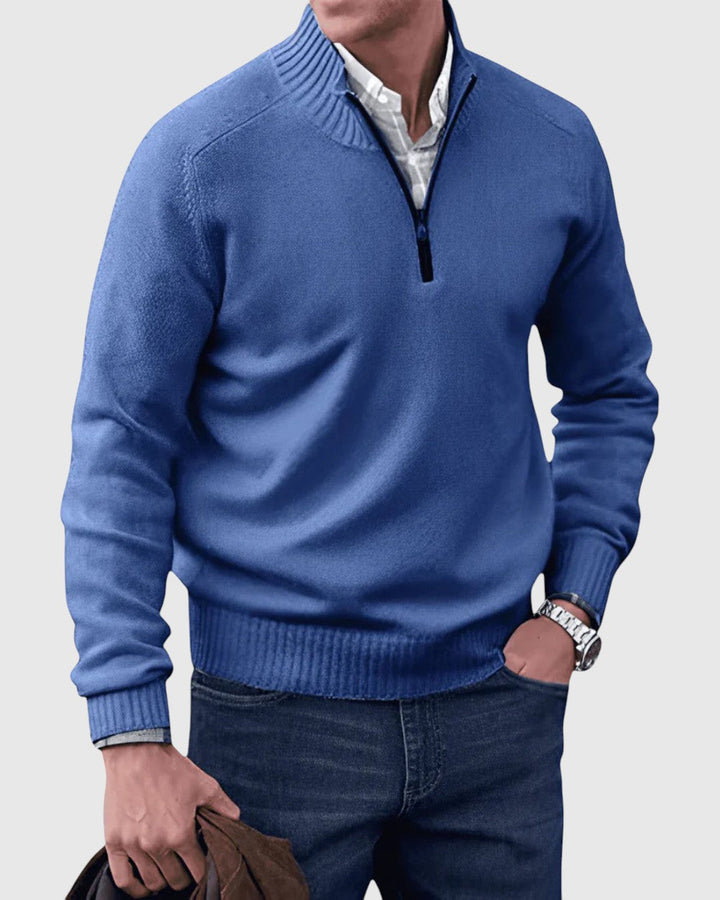 Pál | Cipzáros, puha, modern férfi kardigán