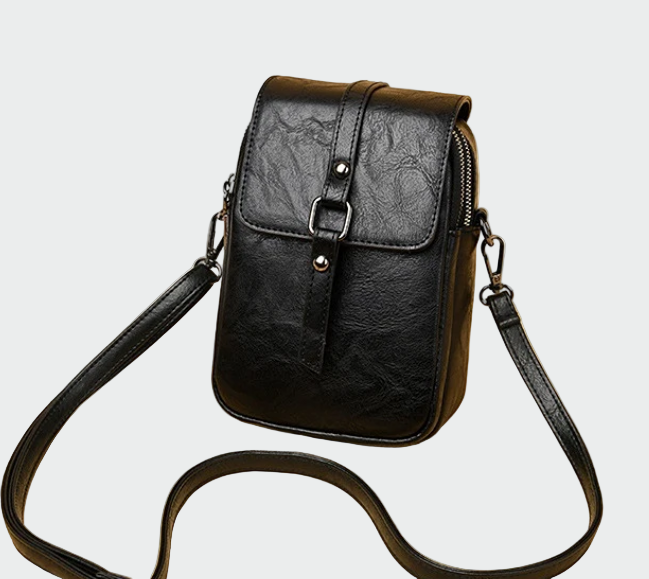 Virág | Kicsi fekete elegáns válltáska