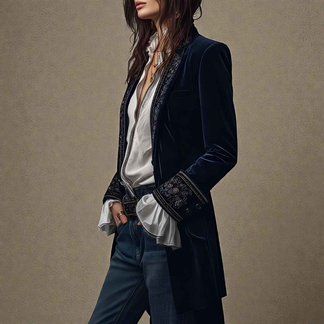 Nuria | Elegáns bársonykabát