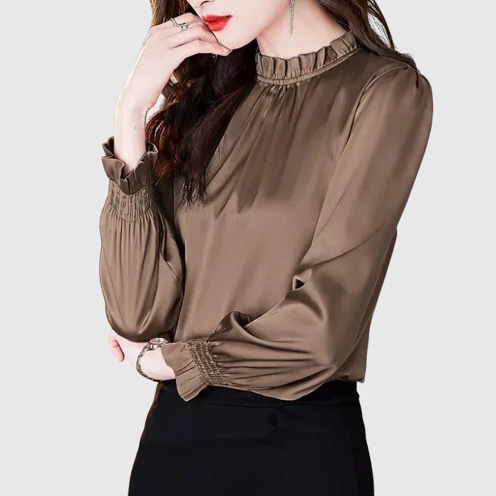 Jana | Elegáns selyem blúz kifinomult részletekkel