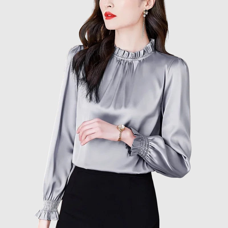 Jana | Elegáns selyem blúz kifinomult részletekkel