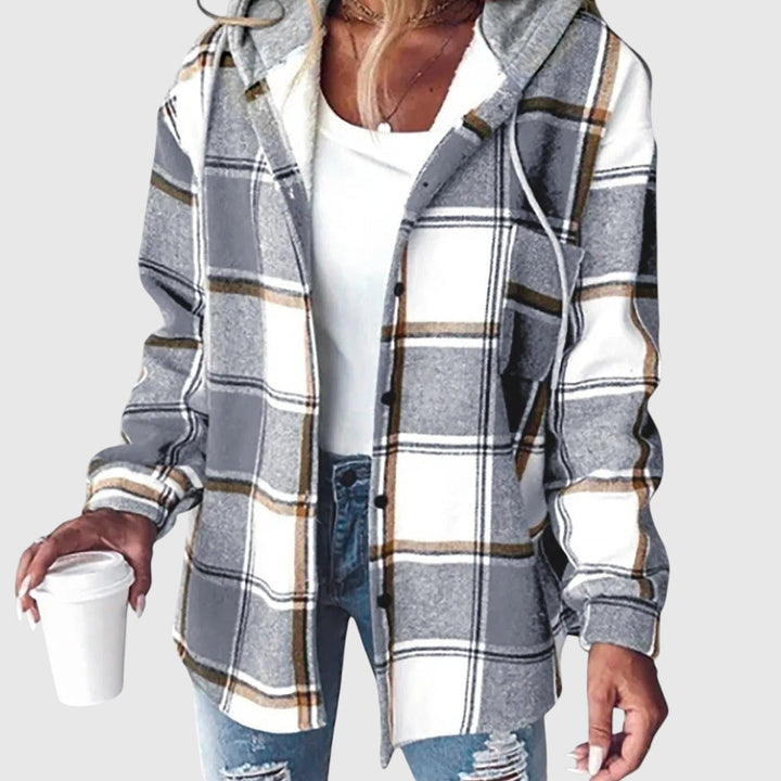 Maya | Kockás kapucnis kabát mindennapokra