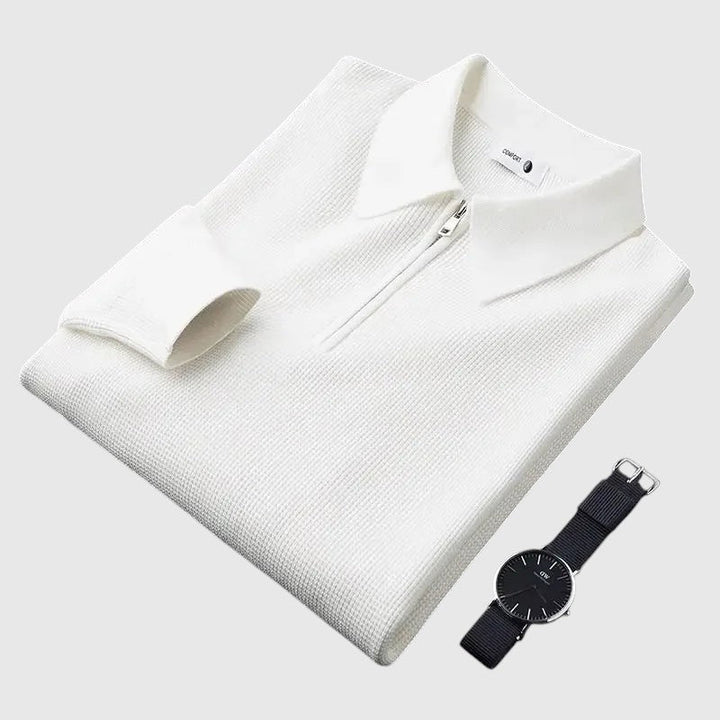 Ákos | Cipzáras férfi elegáns pulóver