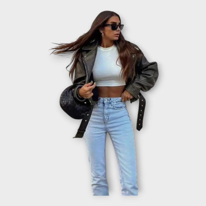 Fanni | Elegáns bőrkabát minden alkalomra