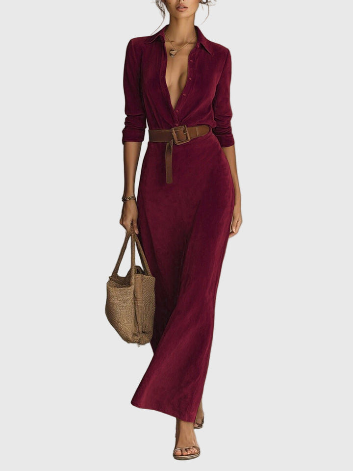 Janeta | Luxus velúr maxi ruha