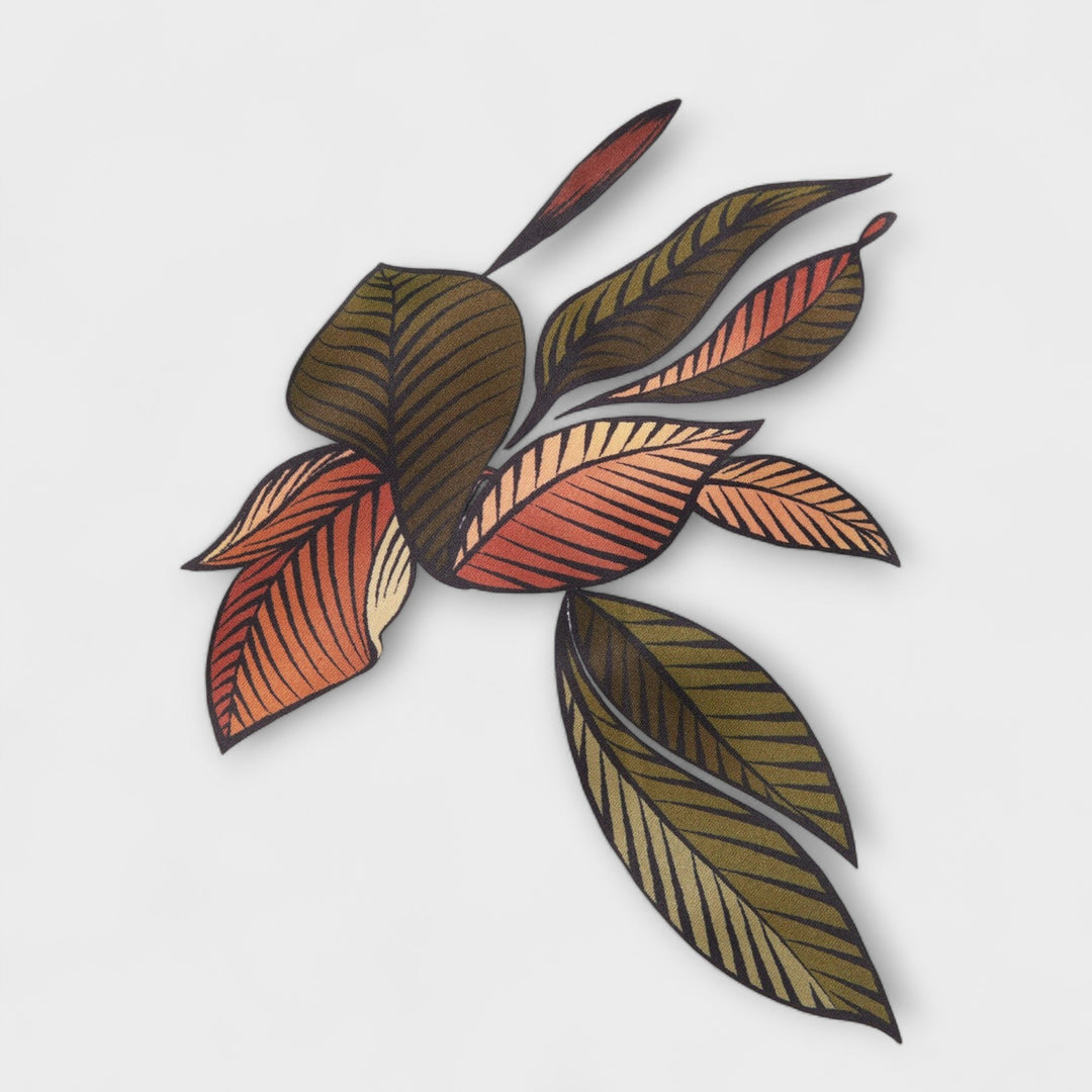 Panna | Átlapolós midi ruha levélmintával