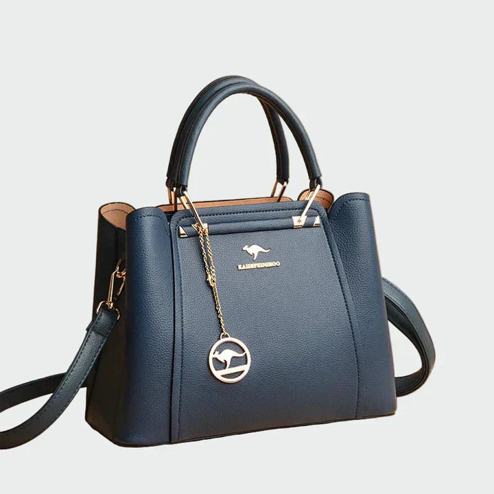 Sára | Elegáns fekete táska arany részletekkel