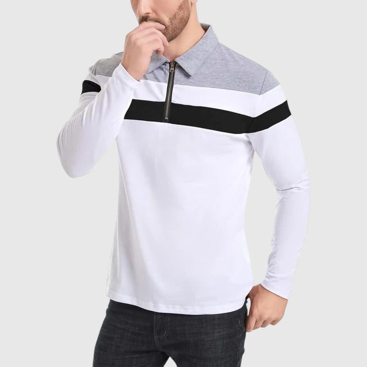 Ábel | Cipzáros elegáns férfi pulóver